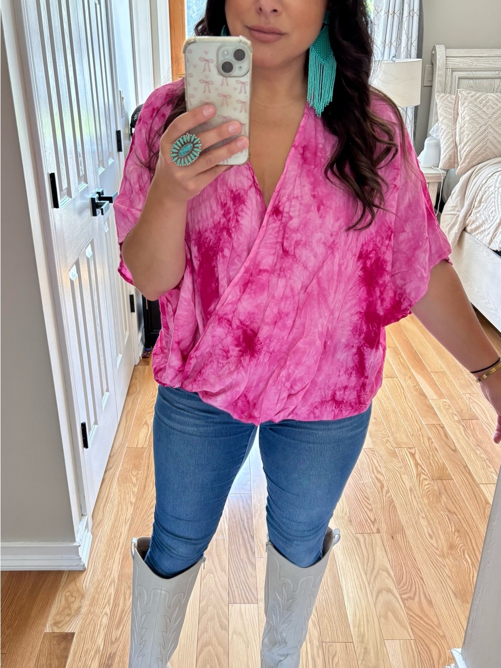 Tie dye wrap top